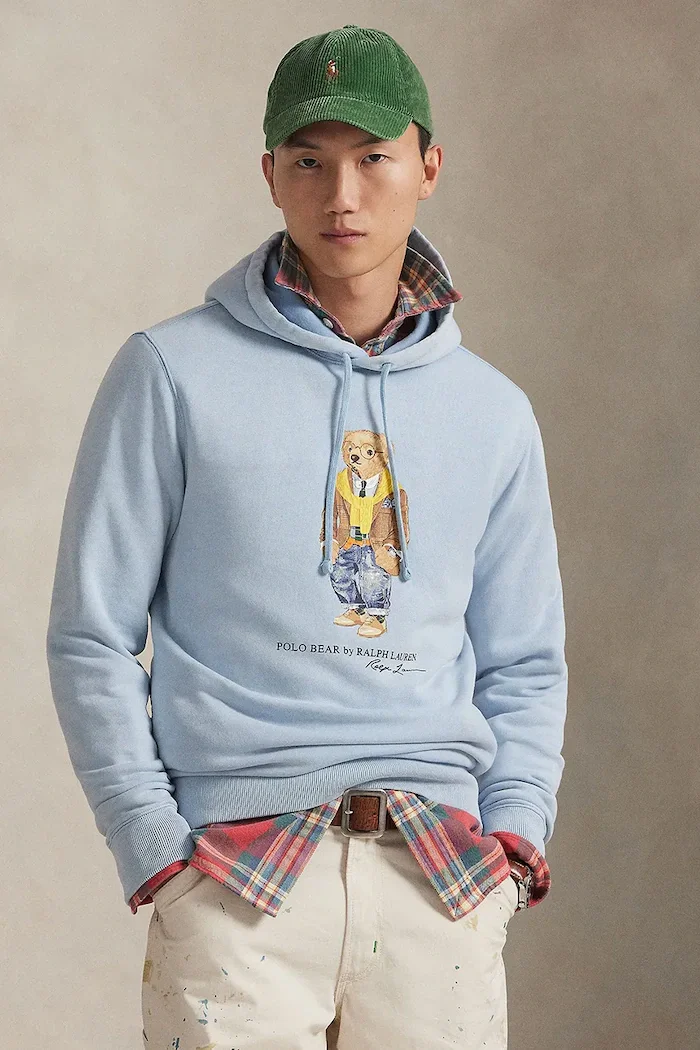 Polo Ralph Lauren Суичър мъжки в синьо с качулка с принт 710P04984