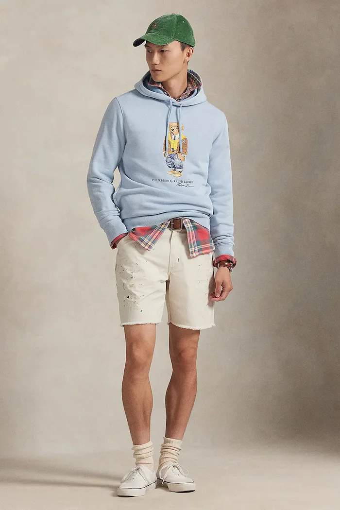 Polo Ralph Lauren Суичър мъжки в синьо с качулка с принт 710P04984