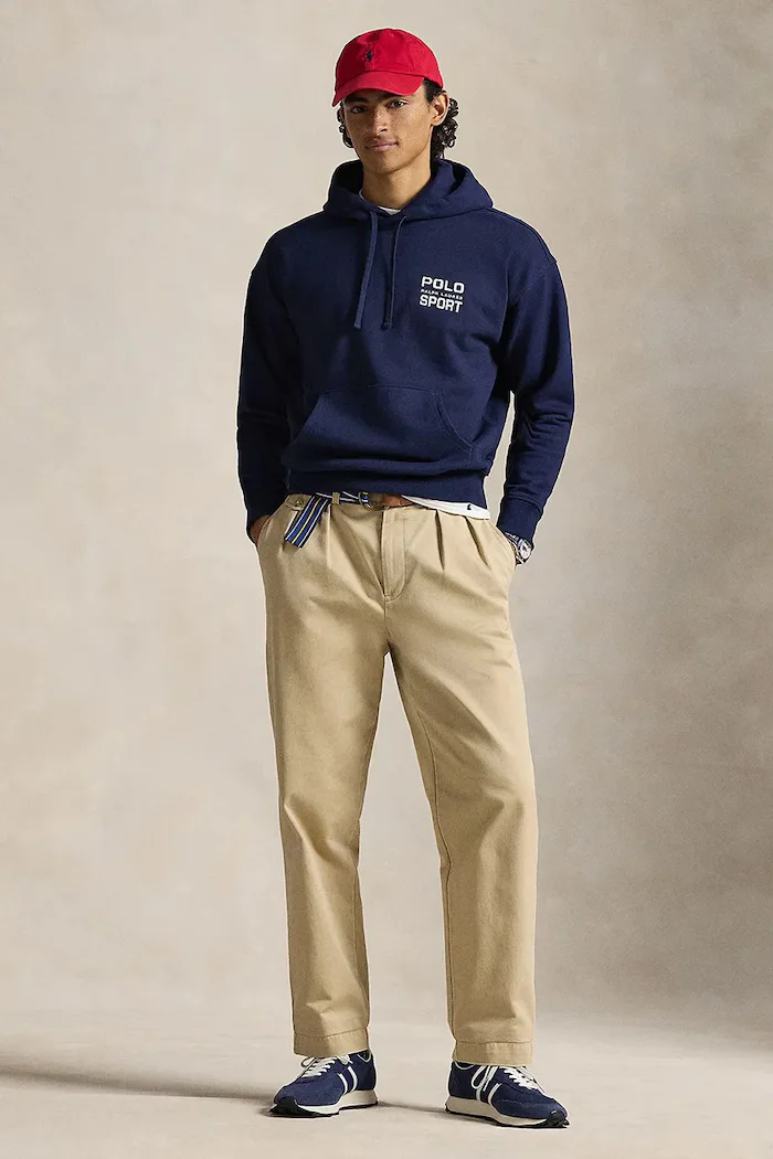 Polo Ralph Lauren Суичър мъжки в тъмносиньо с качулка с принт 710B14762