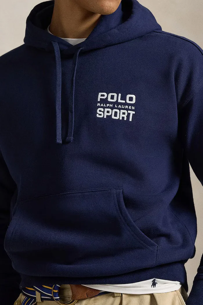 Polo Ralph Lauren Суичър мъжки в тъмносиньо с качулка с принт 710B14762