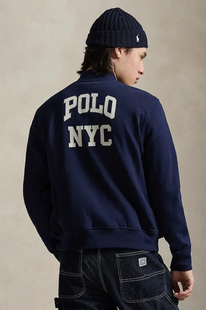 Polo Ralph Lauren Суичър мъжки в тъмносиньо с принт 710A13244