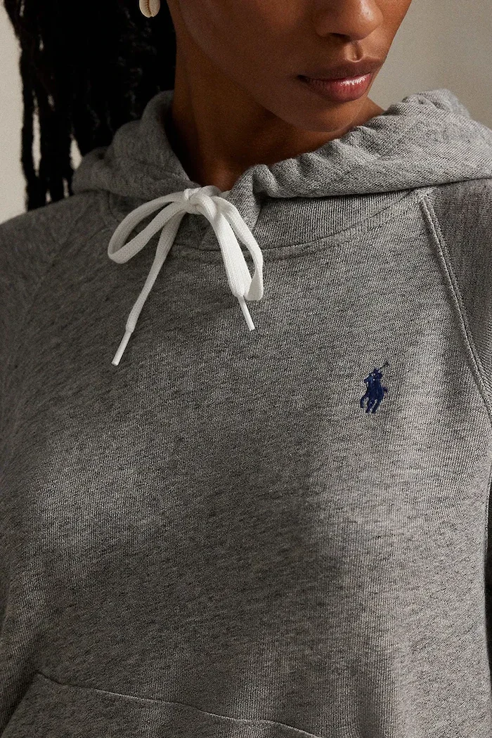 Polo Ralph Lauren суичър с качулка дамски с памук сив 211971691