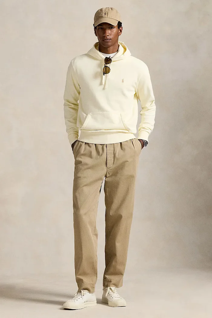 Polo Ralph Lauren суичър с качулка мъжки от памук бежов 710916690