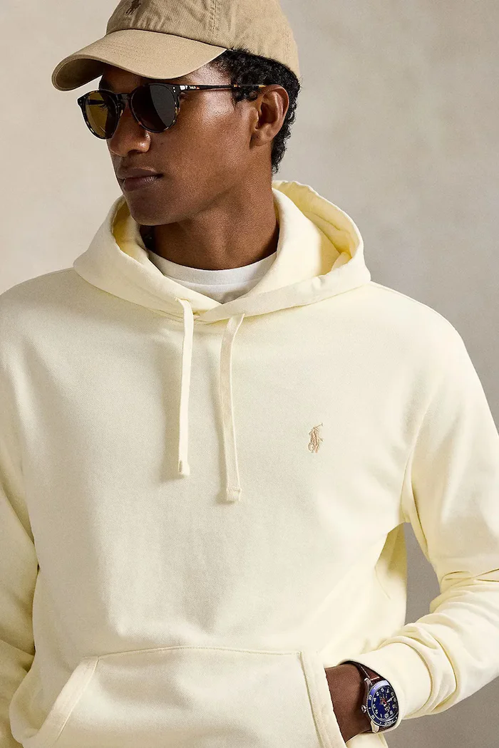 Polo Ralph Lauren суичър с качулка мъжки от памук бежов 710916690