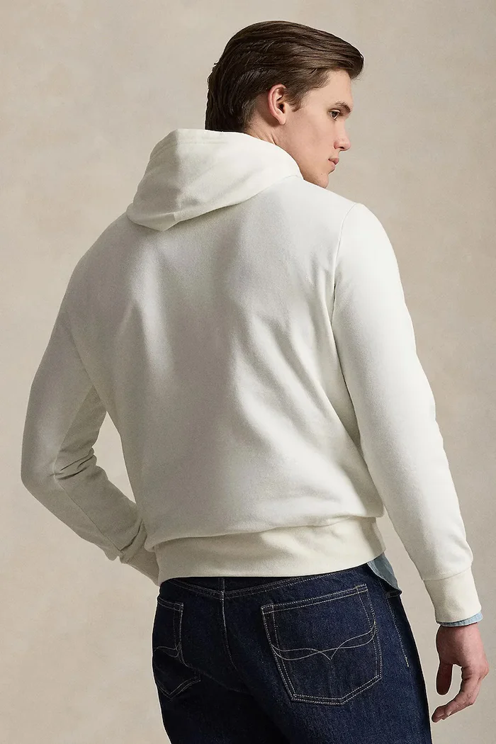 Polo Ralph Lauren суичър с качулка мъжки с памук бежов 710B14661