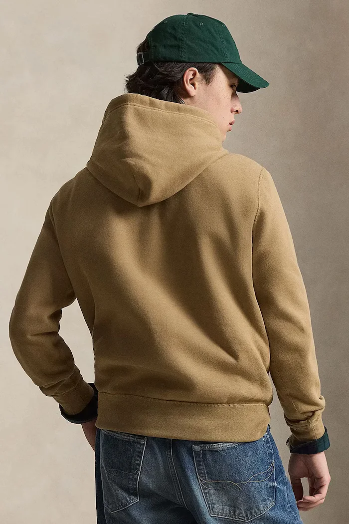 Polo Ralph Lauren суичър с качулка мъжки с памук кафяв 710766778