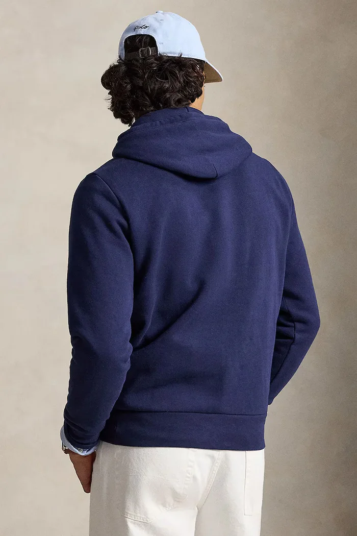 Polo Ralph Lauren суичър с качулка мъжки с памук тъмносин 710B26089