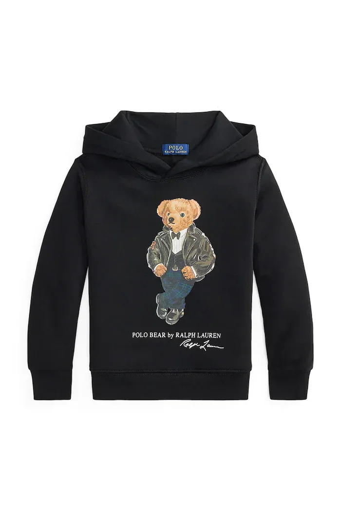 Polo Ralph Lauren суичър с качулка за деца с памук черен 322B29158001