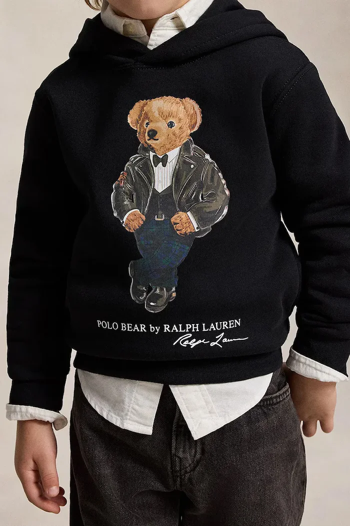 Polo Ralph Lauren суичър с качулка за деца с памук черен 322B29158001