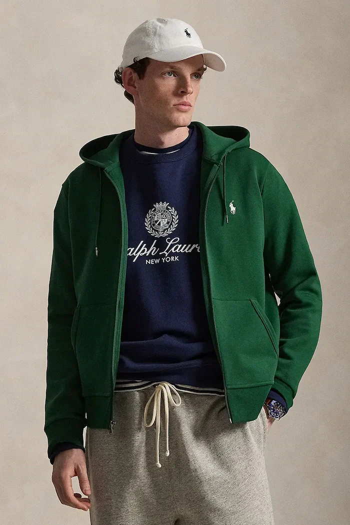 Polo Ralph Lauren суичър с цип и качулка тъмносин 710881517