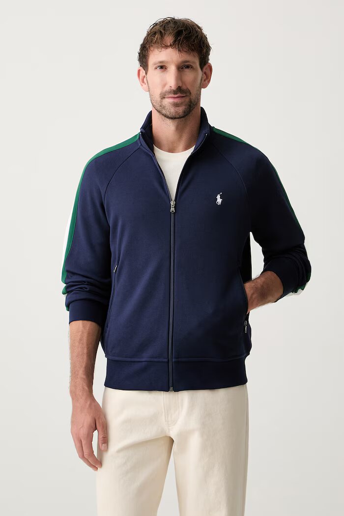 Polo Ralph Lauren суичър с цип мъжки с памук тъмносин 710B20430