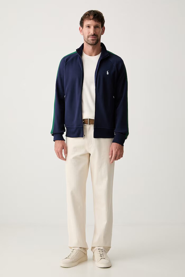 Polo Ralph Lauren суичър с цип мъжки с памук тъмносин 710B20430