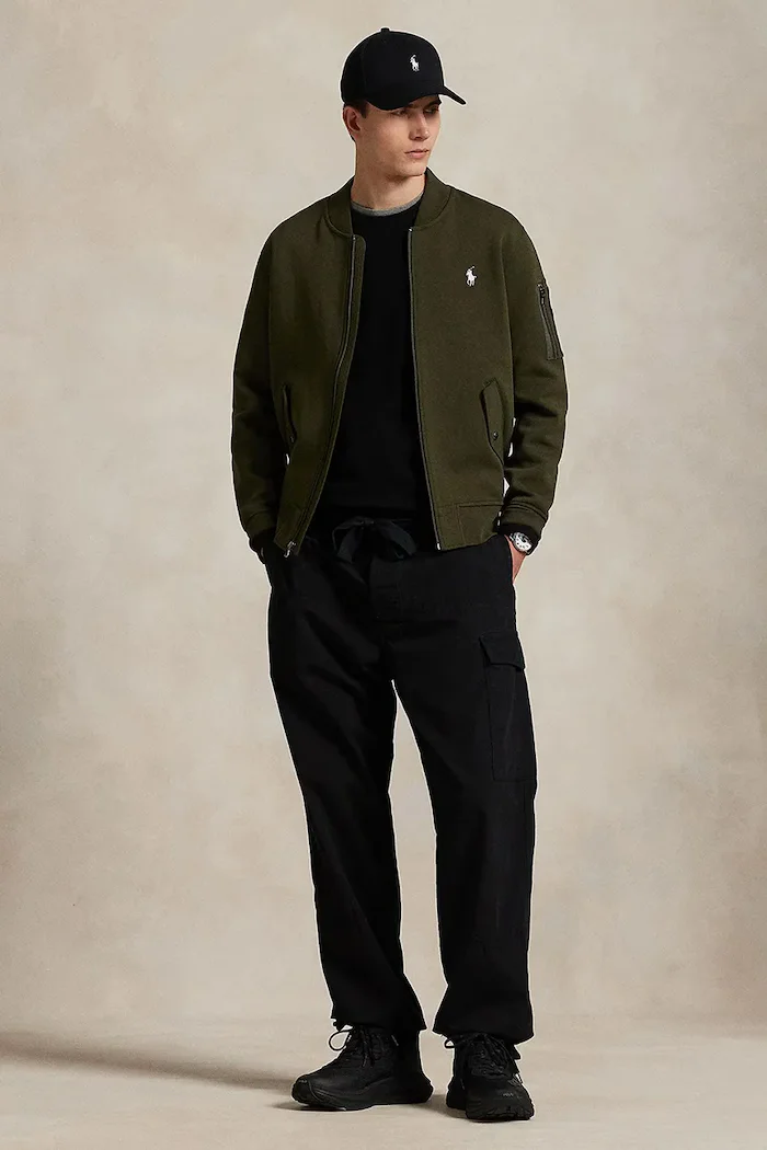 Polo Ralph Lauren суичър с цип мъжки с памук зелен 710980339