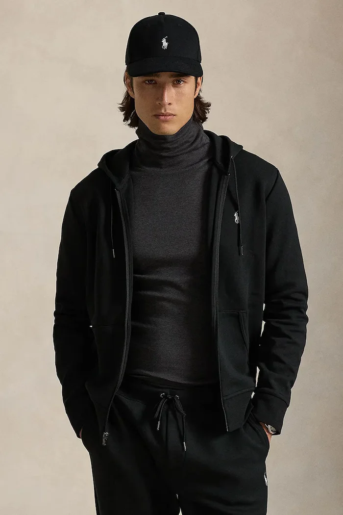 Polo Ralph Lauren Суичър в черно с качулка изчистен дизайн 710888282