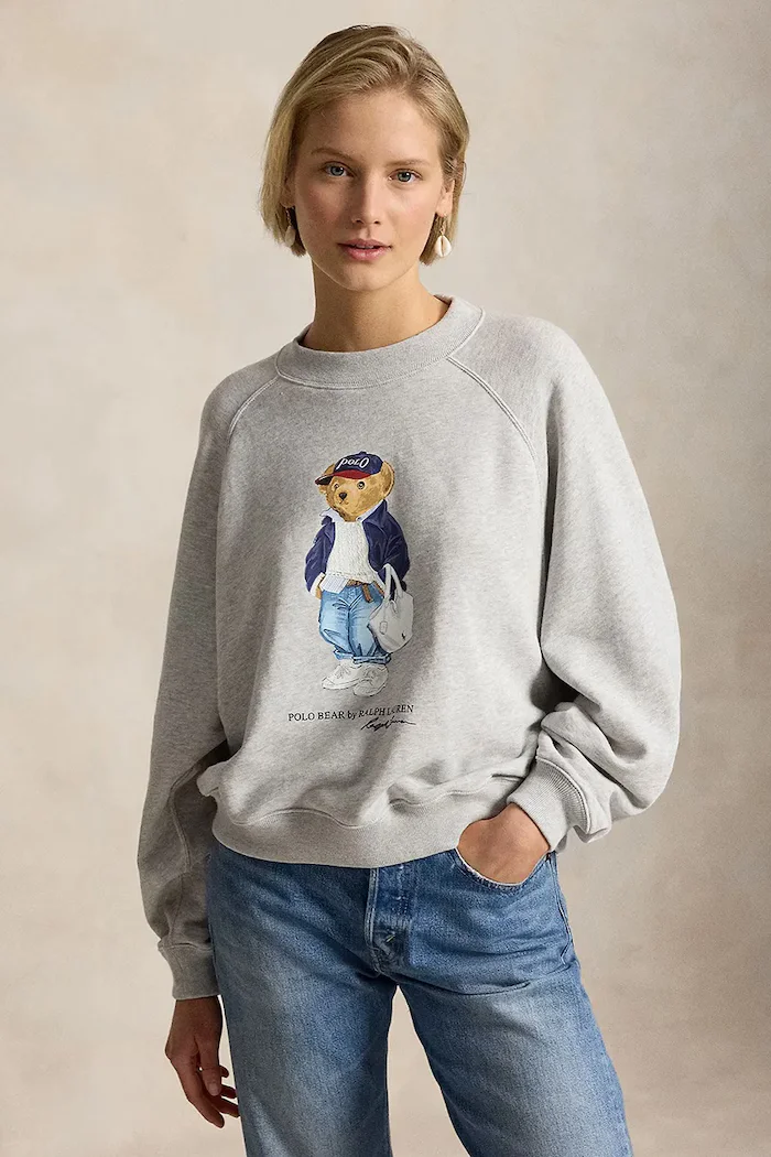 Polo Ralph Lauren Суичър в сиво с принт 211A96185