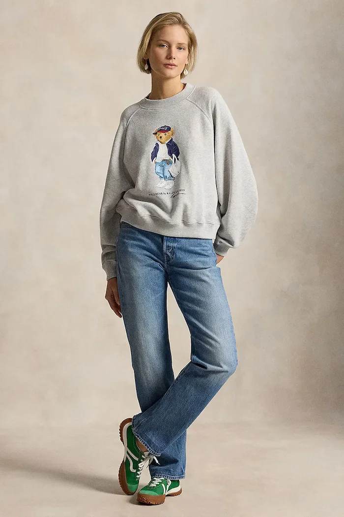 Polo Ralph Lauren Суичър в сиво с принт 211A96185