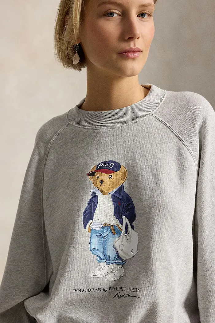 Polo Ralph Lauren Суичър в сиво с принт 211A96185