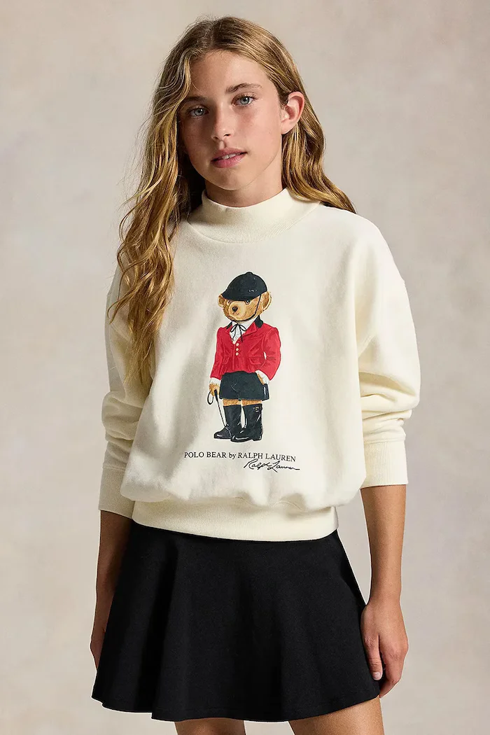 Polo Ralph Lauren суичър за деца с памук бежов 313B28482001