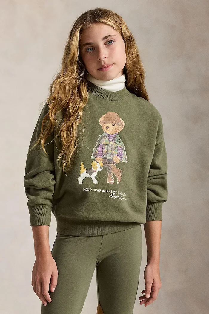 Polo Ralph Lauren суичър за деца с памук зелен 313B26298001