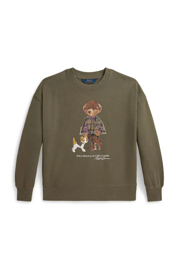 Polo Ralph Lauren суичър за деца с памук зелен 313B26298001