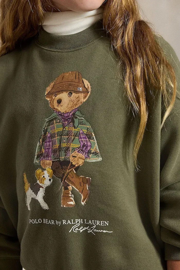 Polo Ralph Lauren суичър за деца с памук зелен 313B26298001