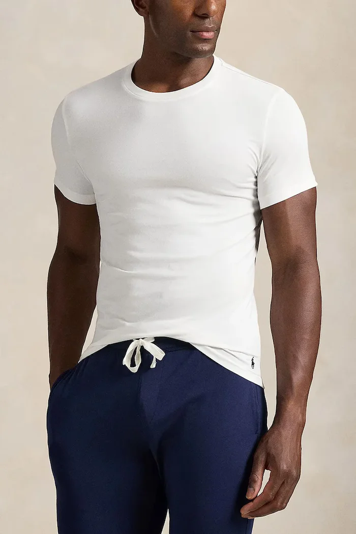Polo Ralph Lauren Тениска (2 броя) мъжка в бяло с изчистен дизайн 714835960002