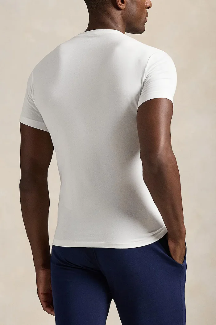 Polo Ralph Lauren Тениска (2 броя) мъжка в бяло с изчистен дизайн 714835960002