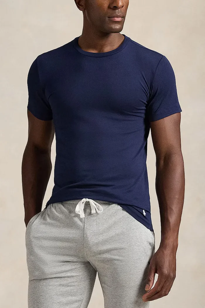 Polo Ralph Lauren Тениска (2 броя) мъжка в тъмносиньо с изчистен дизайн 714835960004