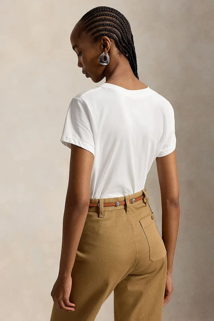 Polo Ralph Lauren тениска basic дамска от памук бяла 211B14611