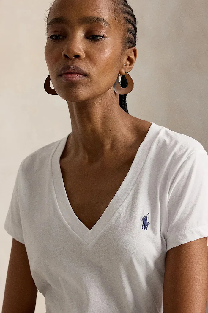 Polo Ralph Lauren тениска basic дамска от памук бяла 211B14611