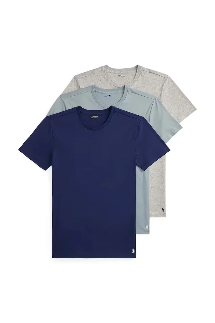 Polo Ralph Lauren тениска basic мъжка от памук 3 броя тъмносиня 714830304
