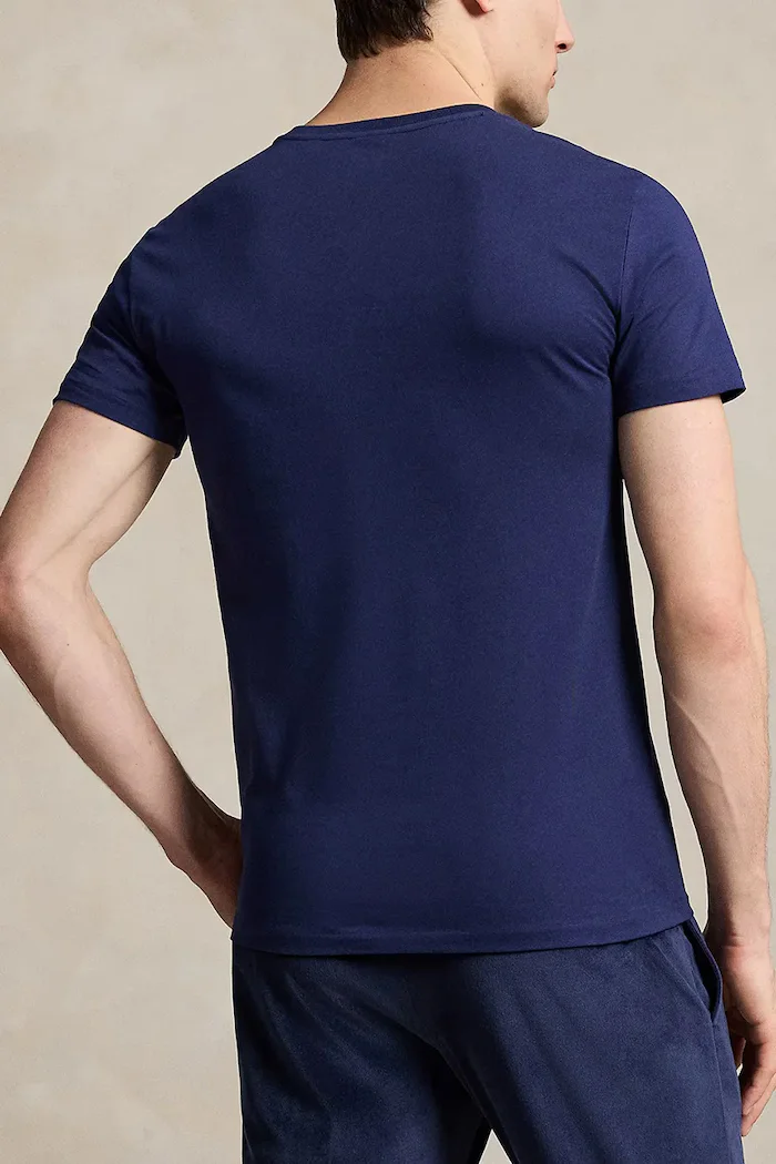 Polo Ralph Lauren тениска basic мъжка от памук 3 броя тъмносиня 714830304