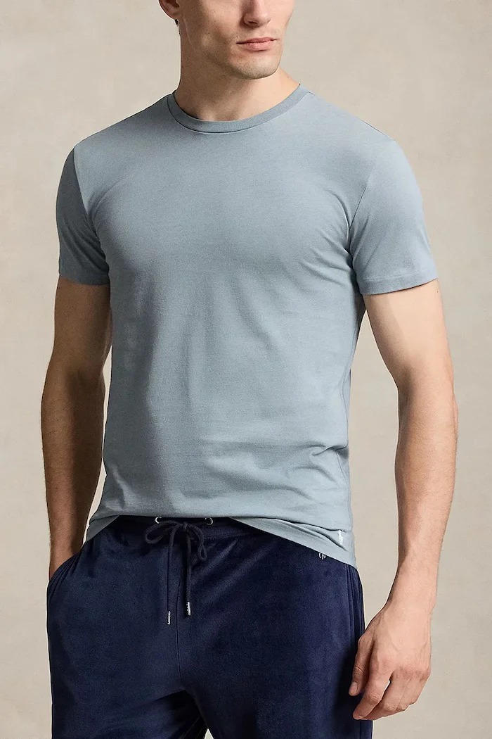 Polo Ralph Lauren тениска basic мъжка от памук 3 броя тъмносиня 714830304