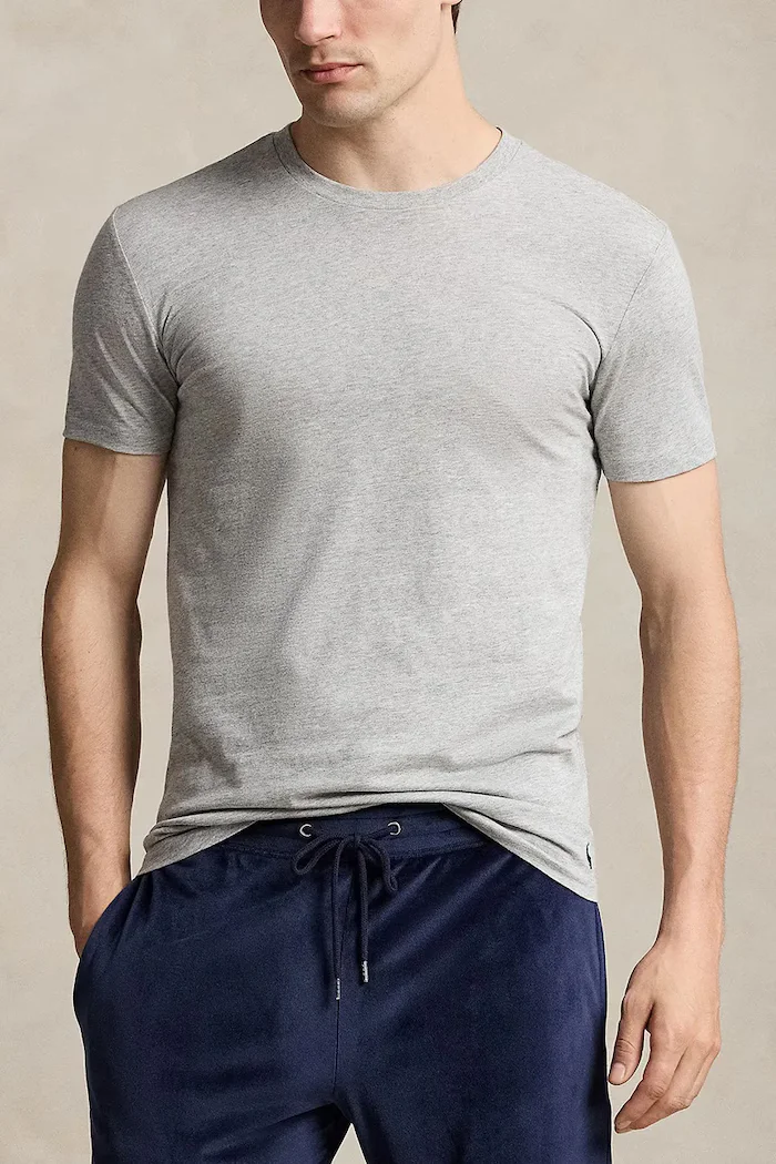 Polo Ralph Lauren тениска basic мъжка от памук 3 броя тъмносиня 714830304
