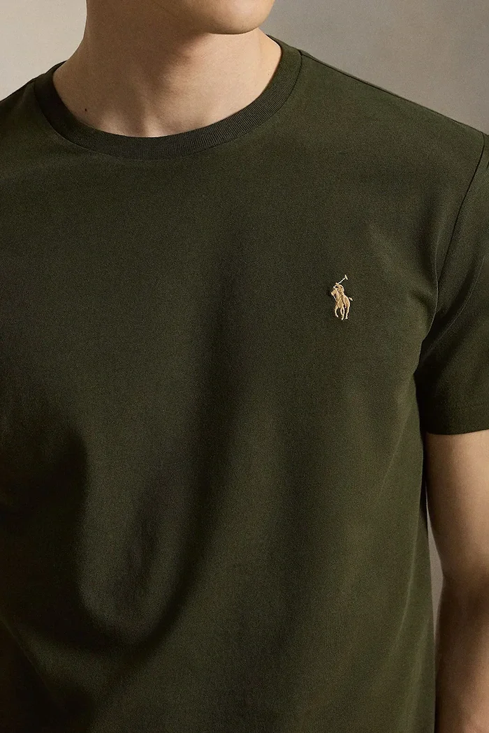 Polo Ralph Lauren тениска basic мъжка от памук зелена 710671438
