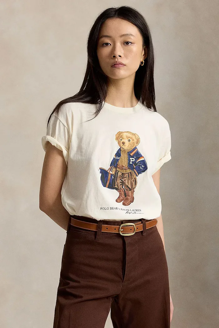 Polo Ralph Lauren тениска дамска от памук бежова 211B17774