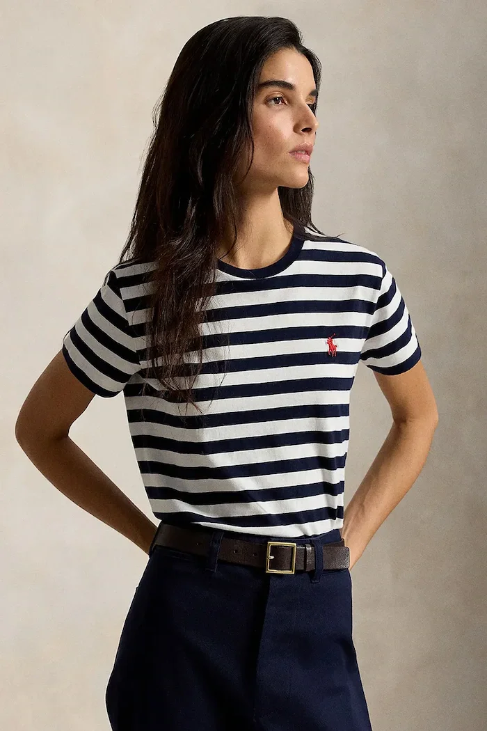 Polo Ralph Lauren тениска дамска от памук тъмносиня 211B17779