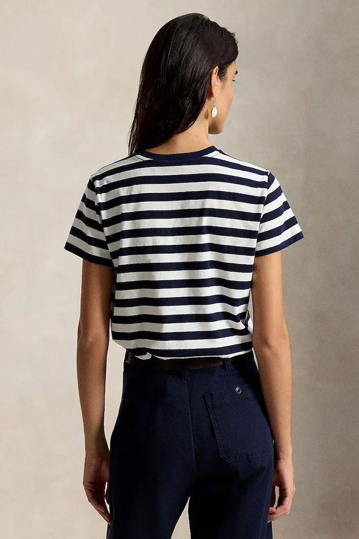 Polo Ralph Lauren тениска дамска от памук тъмносиня 211B17779