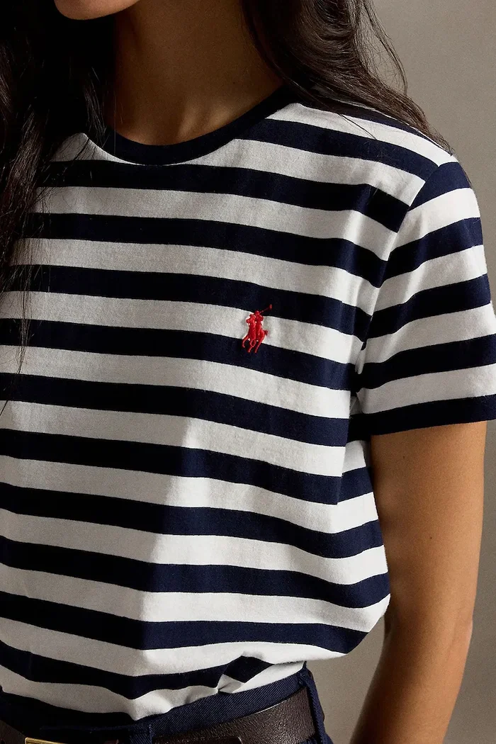 Polo Ralph Lauren тениска дамска от памук тъмносиня 211B17779