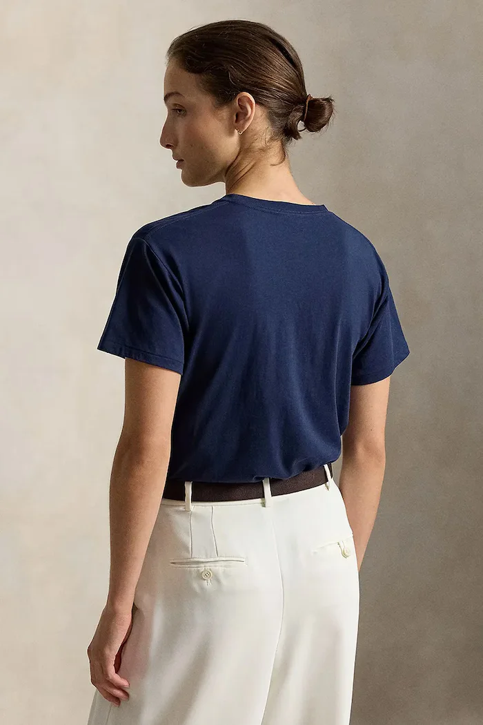 Polo Ralph Lauren тениска дамска от памук тъмносиня 211B23863