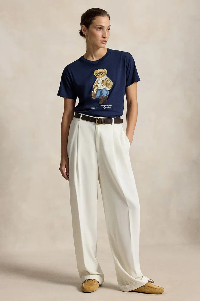 Polo Ralph Lauren тениска дамска от памук тъмносиня 211B23863