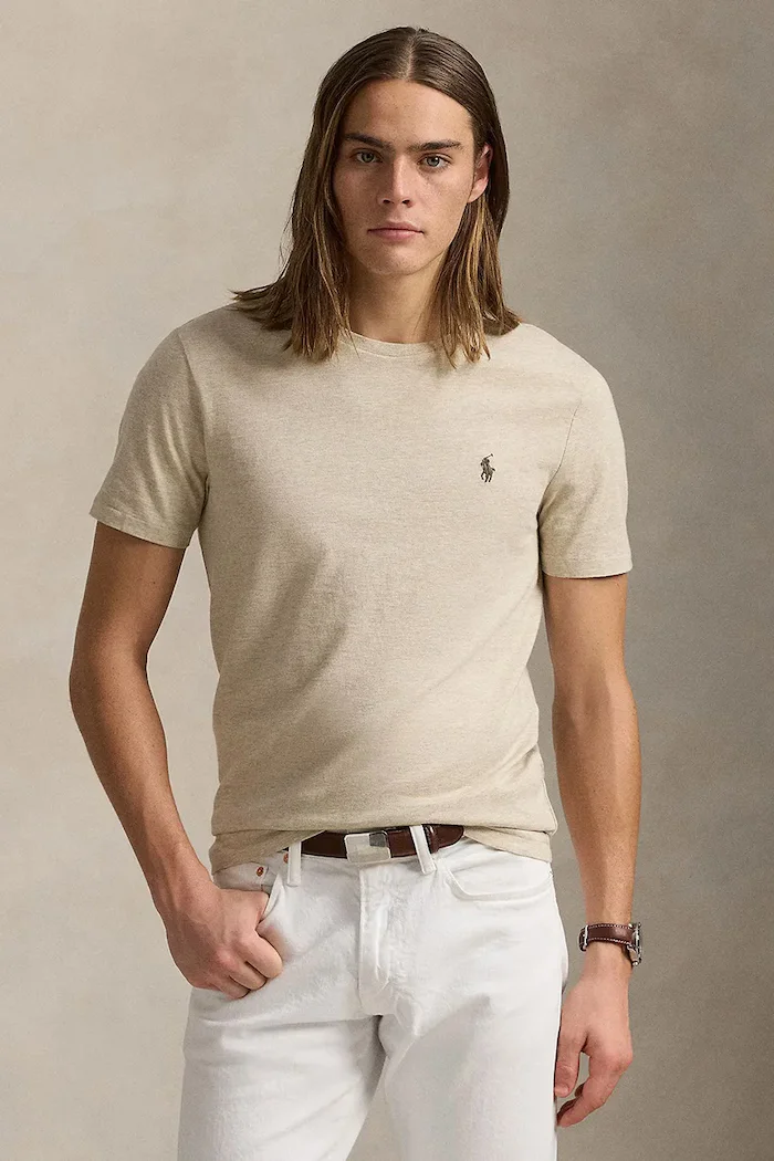 Polo Ralph Lauren Тениска мъжка в бежово с изчистен дизайн