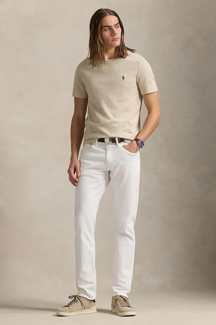 Polo Ralph Lauren Тениска мъжка в бежово с изчистен дизайн