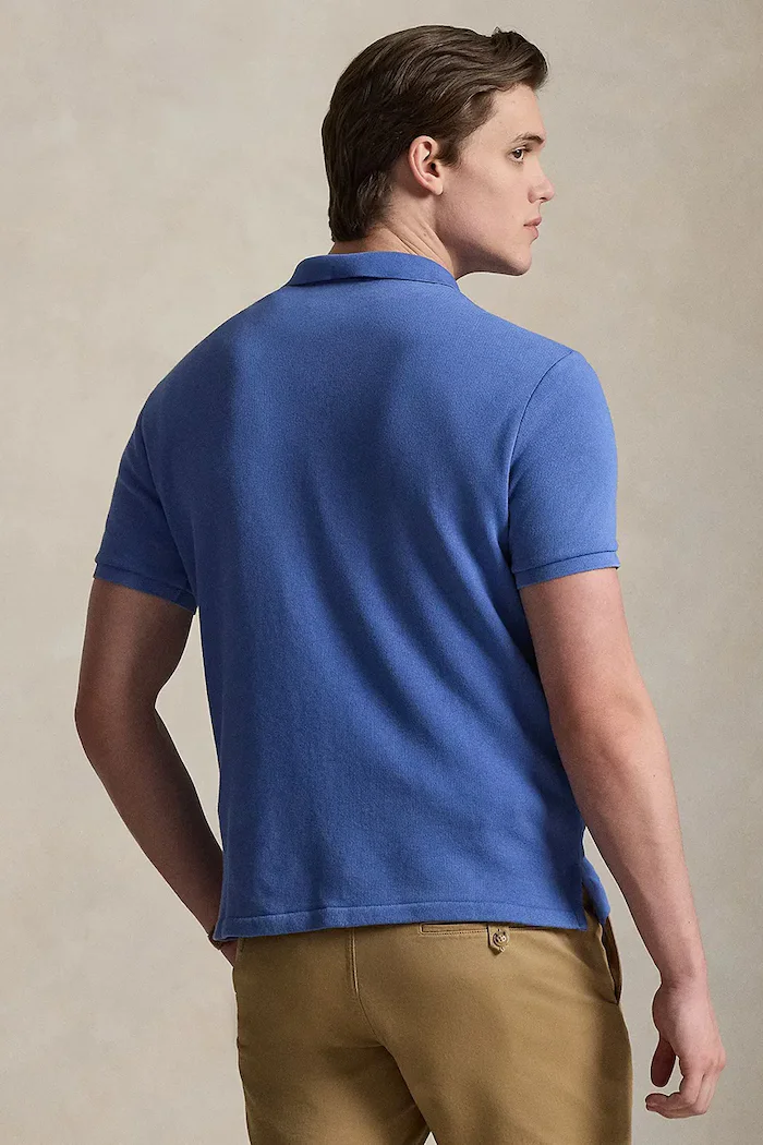 Polo Ralph Lauren Тениска с яка в синьо с изчистен дизайн 710A12484