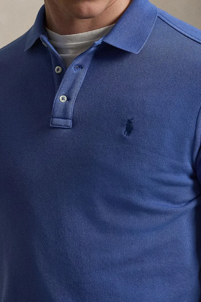 Polo Ralph Lauren Тениска с яка в синьо с изчистен дизайн 710A12484