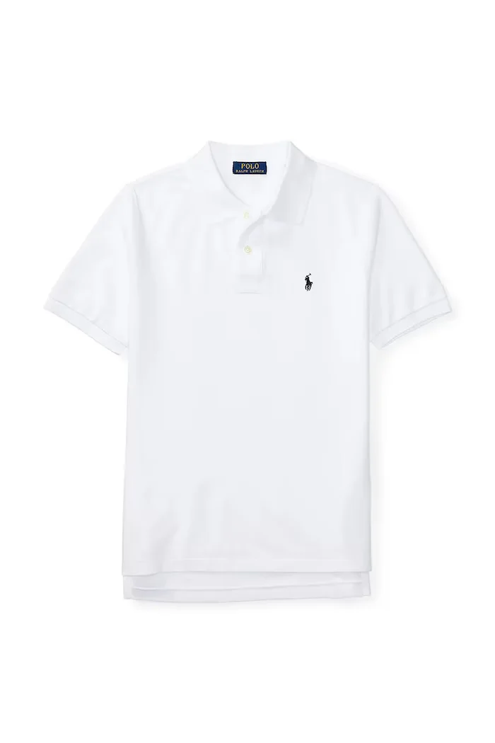 Polo Ralph Lauren тениска с яка за деца от памук бяла 323603252004
