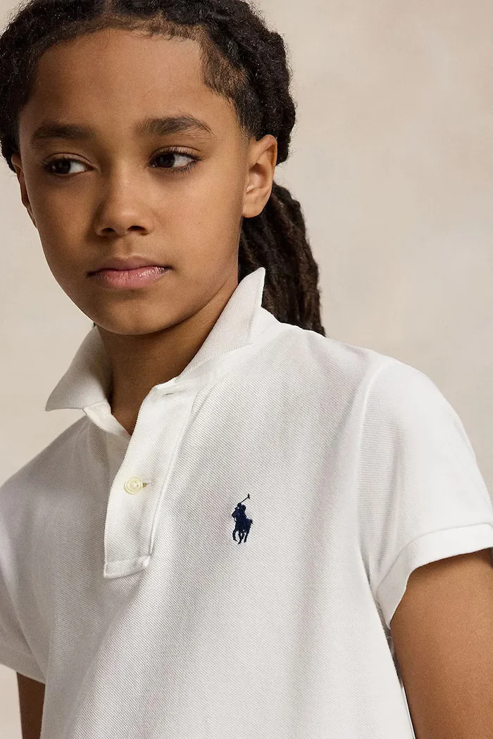 Polo Ralph Lauren тениска с яка за деца от памук бяла 323603252004