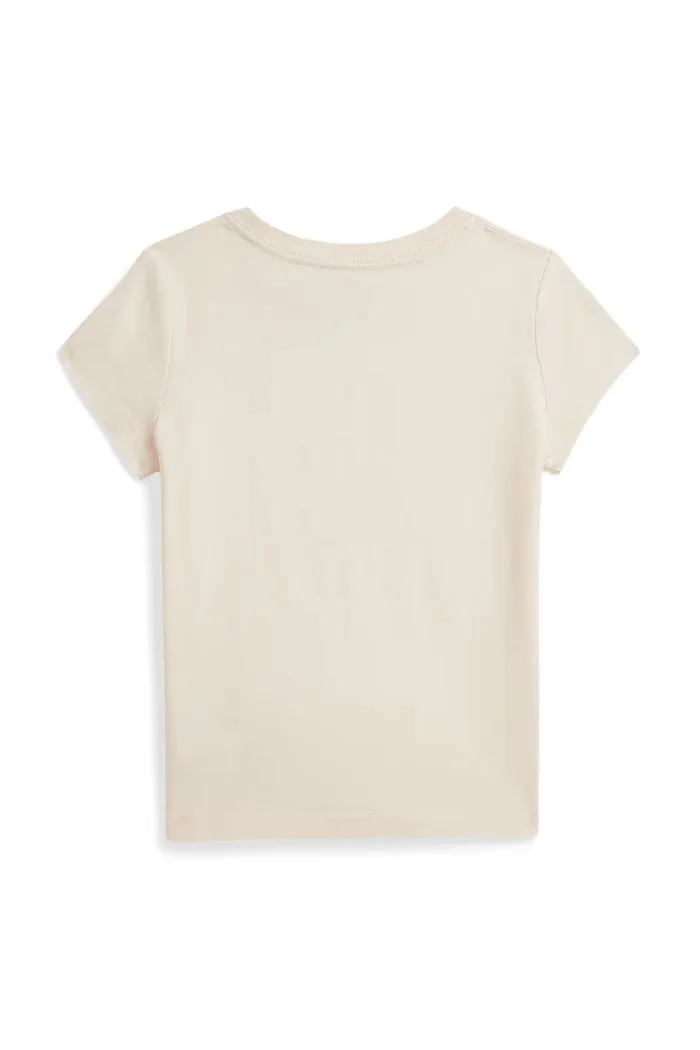 Polo Ralph Lauren тениска за деца от памук бежова 312B26296001