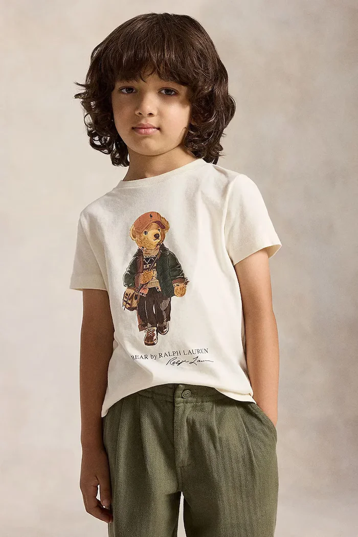 Polo Ralph Lauren тениска за деца от памук бежова 322B27298002