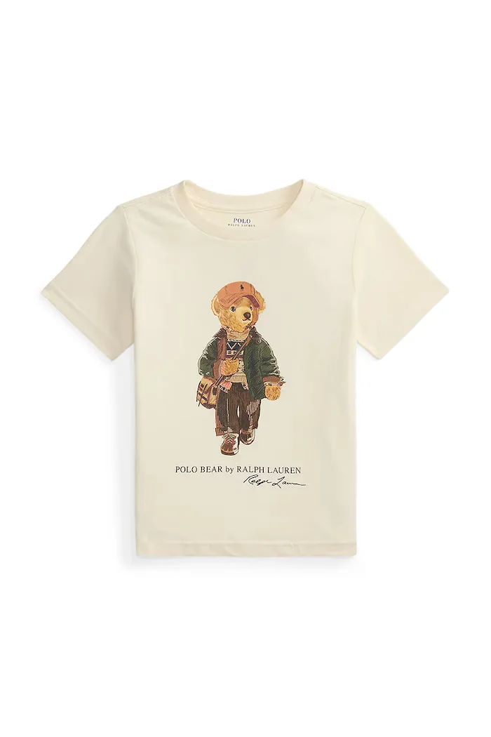Polo Ralph Lauren тениска за деца от памук бежова 322B27298002